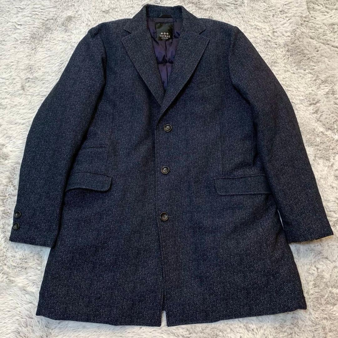 XLサイズ タトラス ダウンコート ジャケット ヘリンボーン アトリエ ネイビー