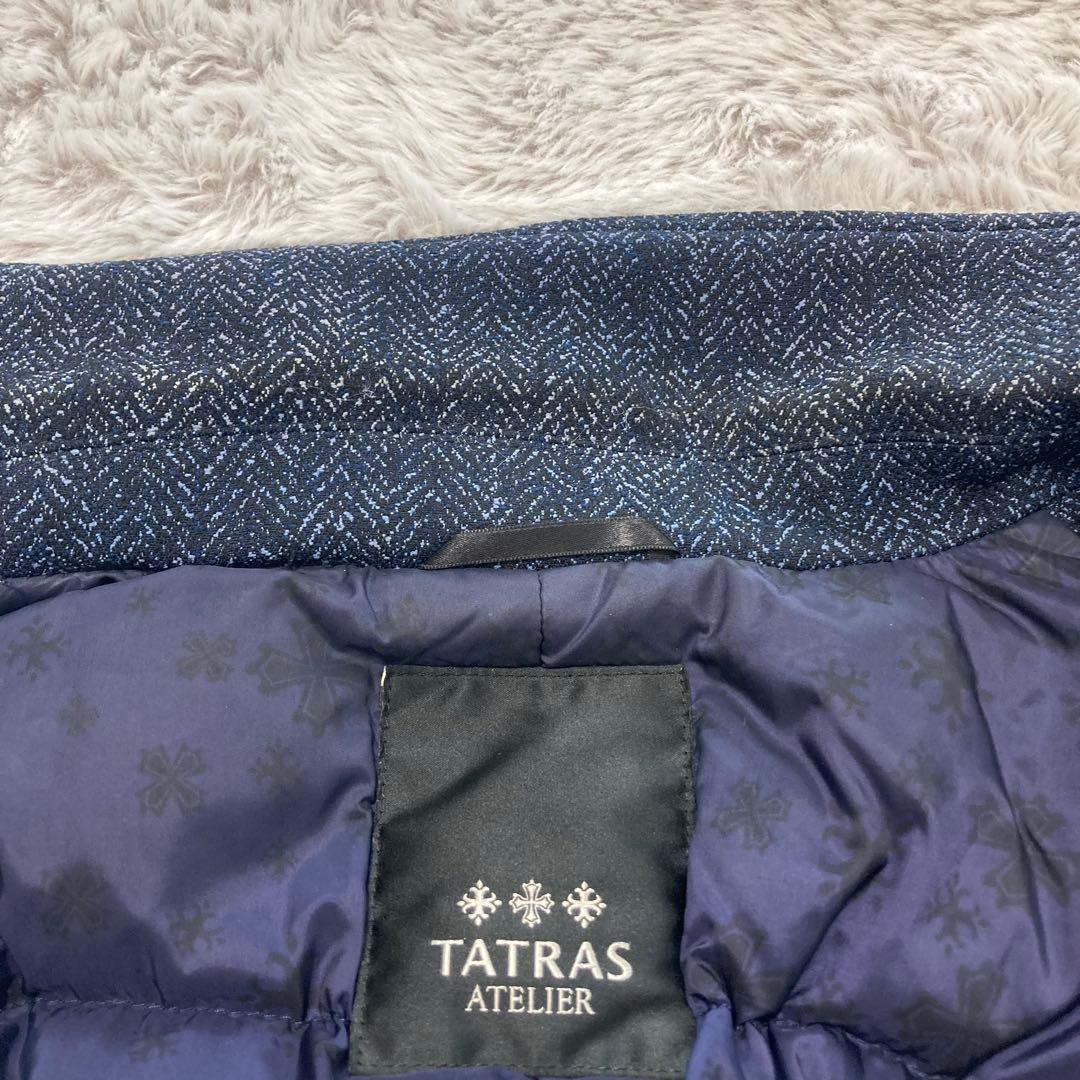 XLサイズ タトラス ダウンコート ジャケット ヘリンボーン アトリエ ネイビー