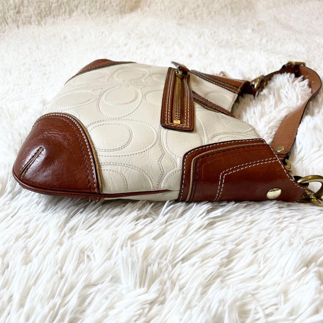 バッグ Coach Signature Leather Hobo Bag