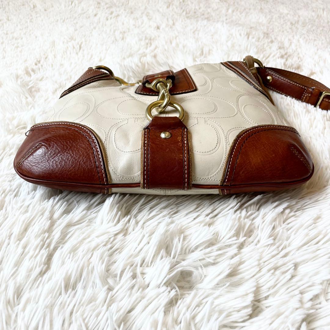 バッグ Coach Signature Leather Hobo Bag