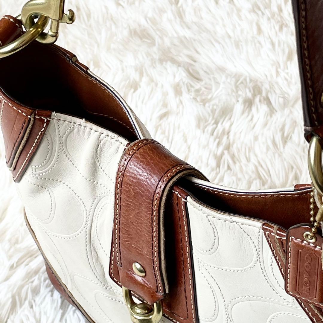 バッグ Coach Signature Leather Hobo Bag