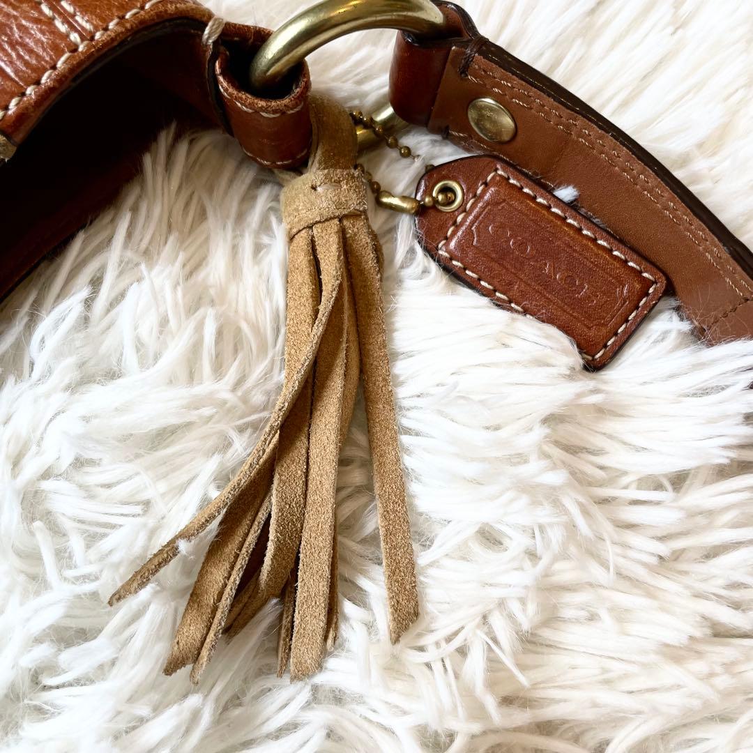 バッグ Coach Signature Leather Hobo Bag