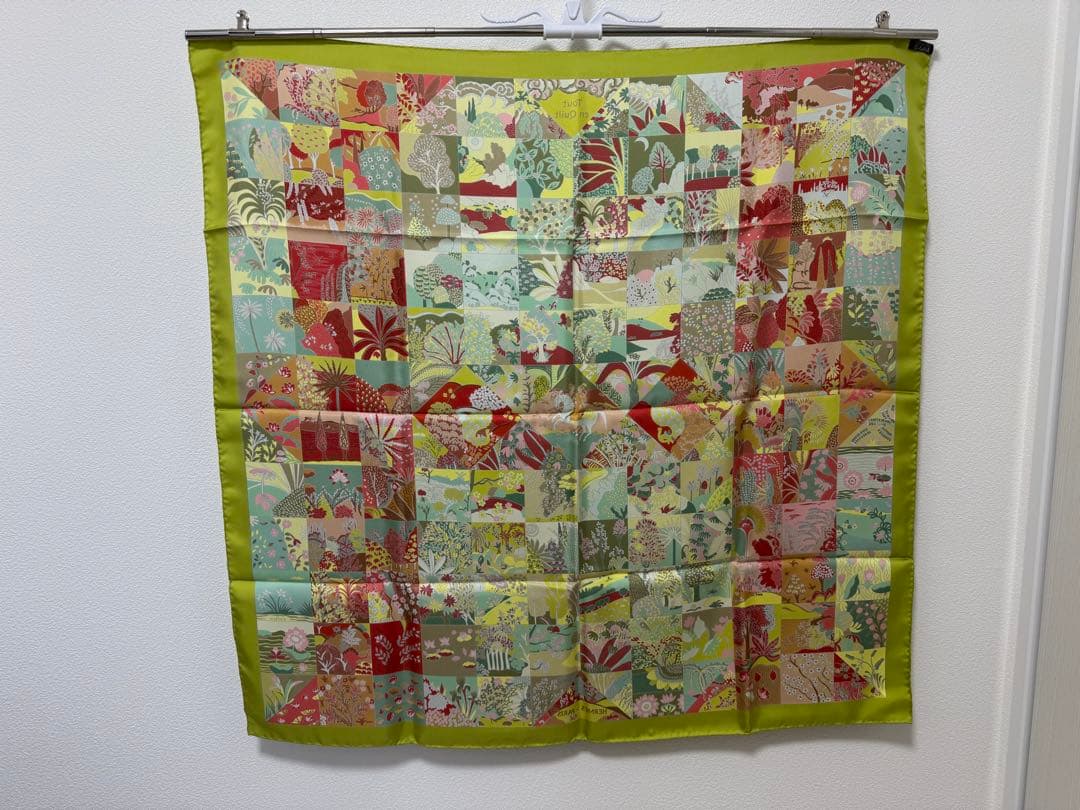 HERMES エルメス スカーフ カレ90 シルク Tout en Quilt
