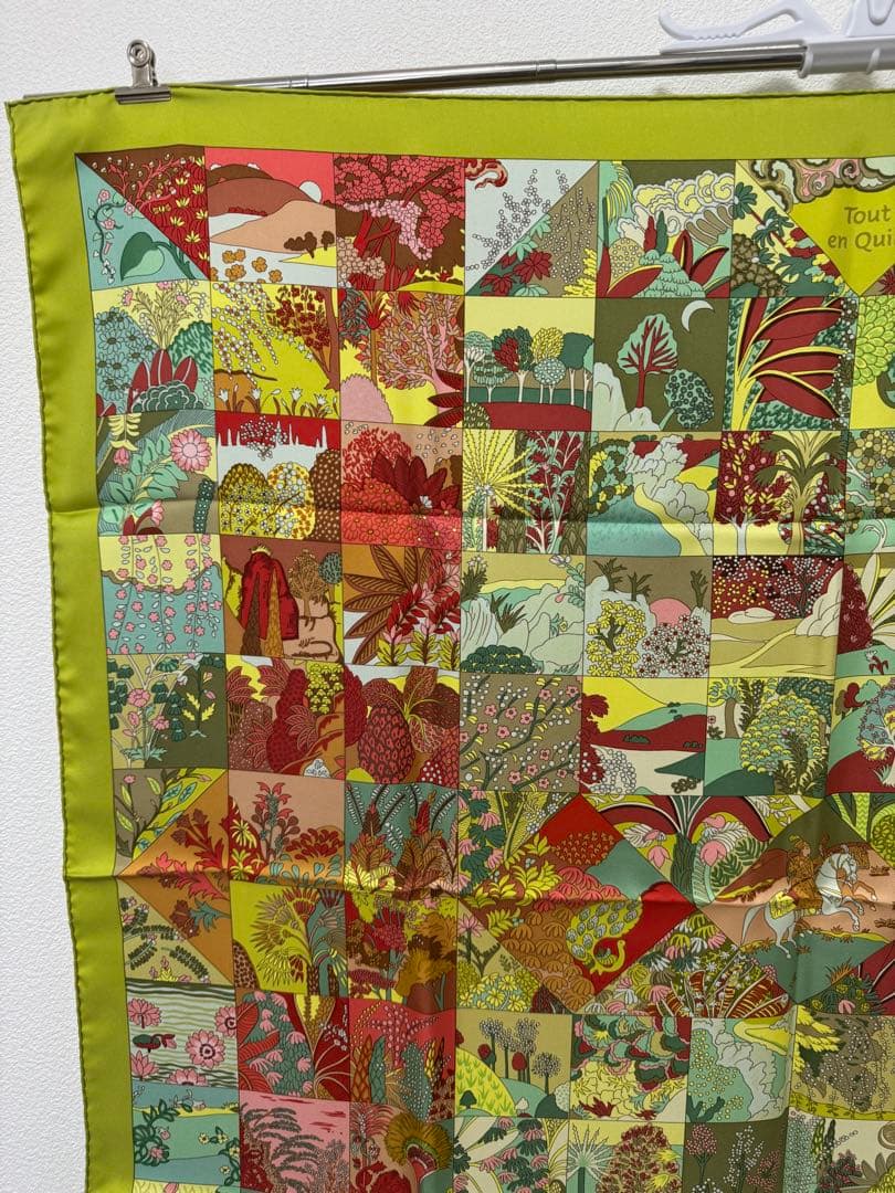 HERMES エルメス スカーフ カレ90 シルク Tout en Quilt