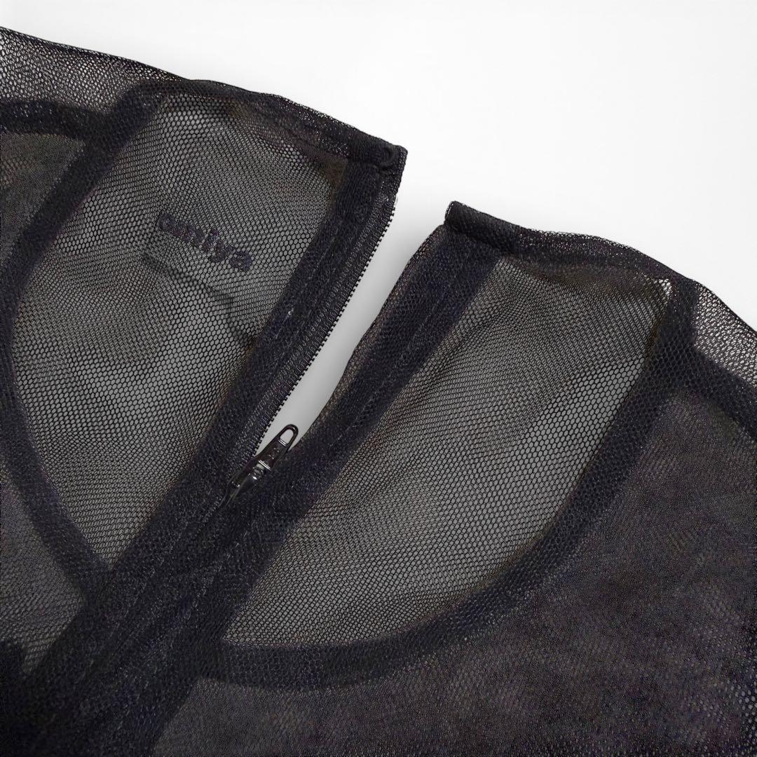 美品 ノワールケイニノミヤ 20SS チュール フリル ロング ワンピース 黒