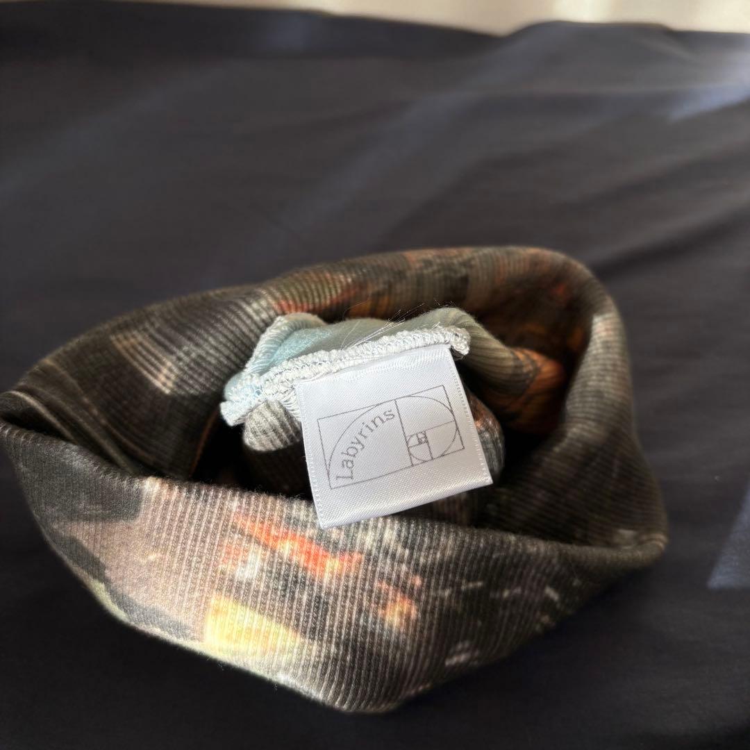 shury 風景プリント ニット帽