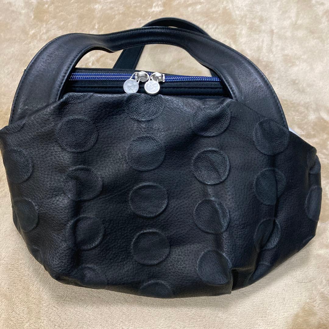 ドットレザー トートバッグ