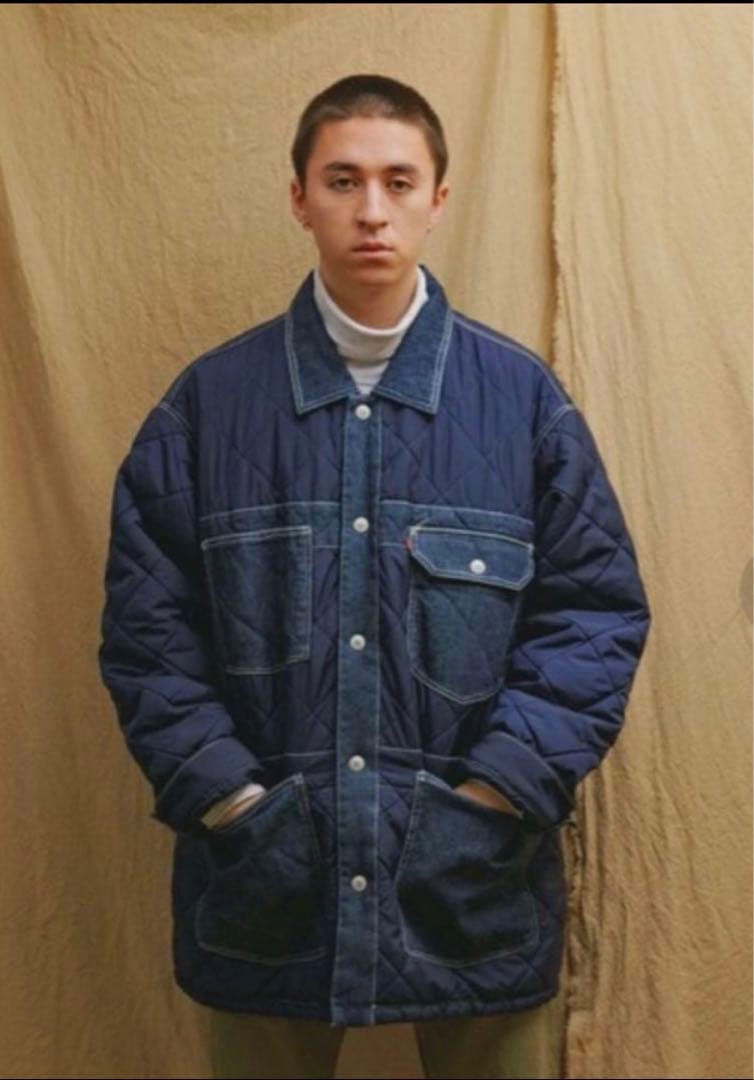 Levi's Red ネイビー キルティングジャケット S