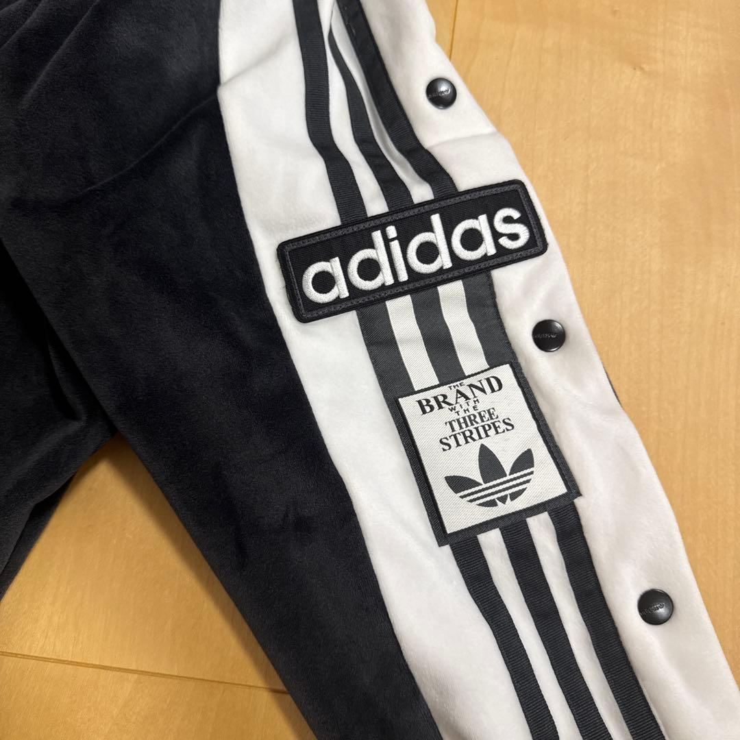 【タイムセール】adidasアディブレイクベロア重盛 黒 トラックジャケット M