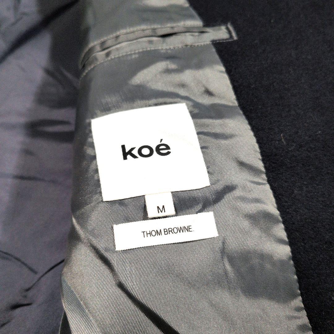 koe THOM BROWNE デザインチェスターコート 切替 ネイビー M