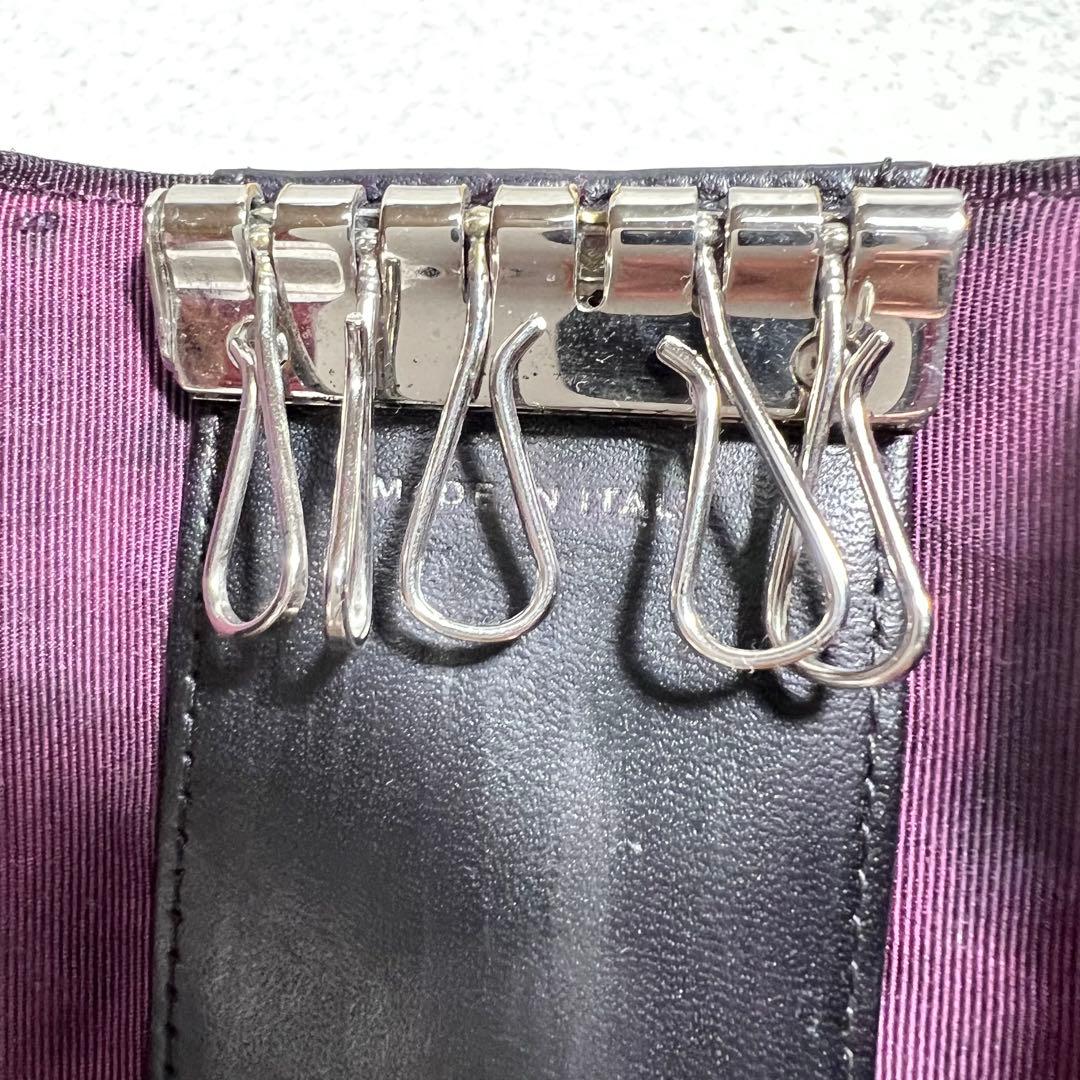 CHANEL マトラッセキャビアスキン5連キーケースブラック