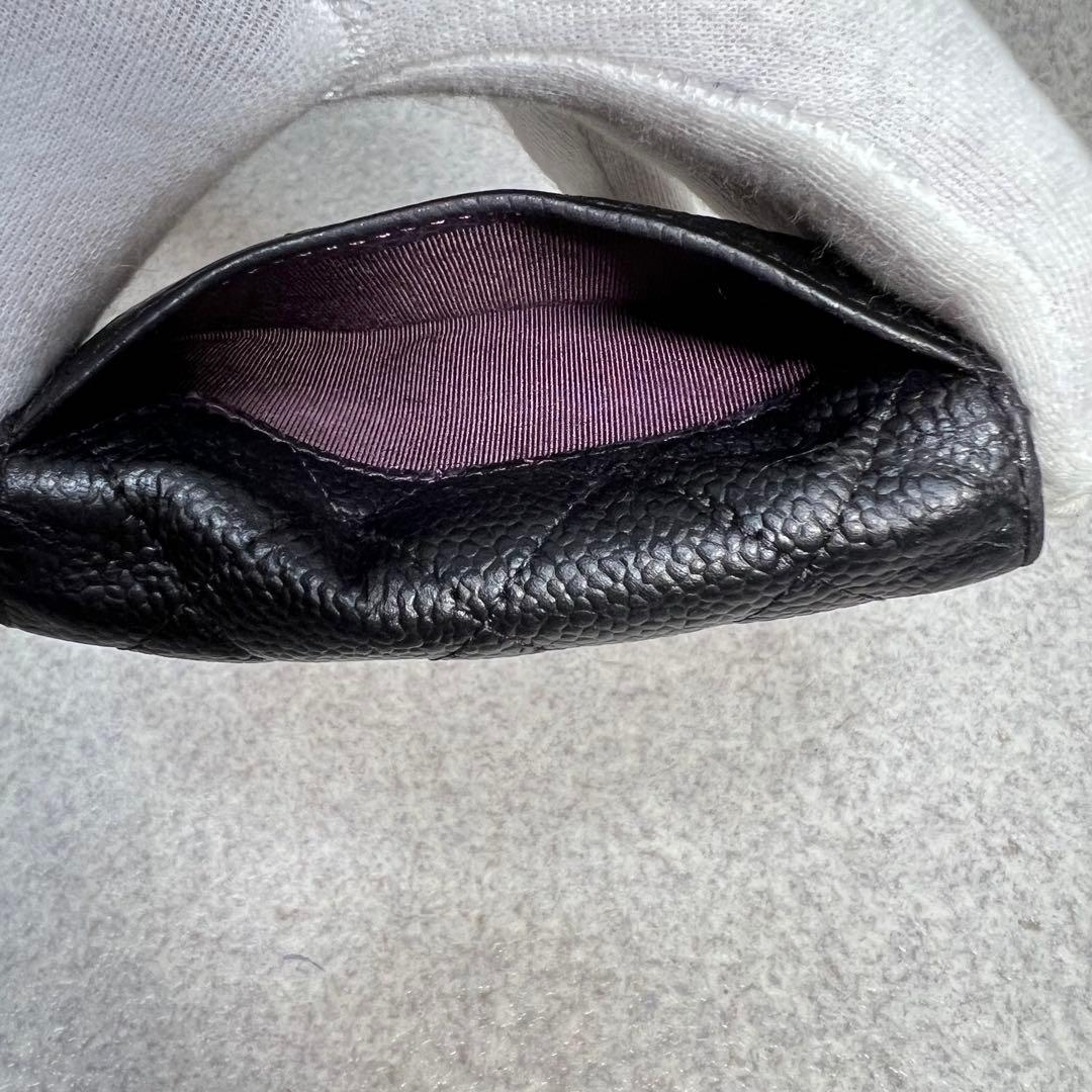 CHANEL マトラッセキャビアスキン5連キーケースブラック