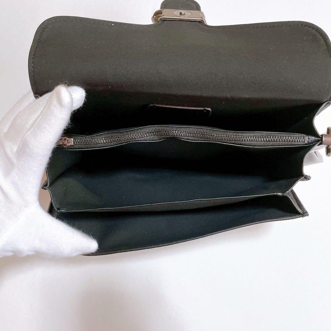 COACHタビー ショルダーバッグ ブラック 金具 ハンドバッグ 2WAY