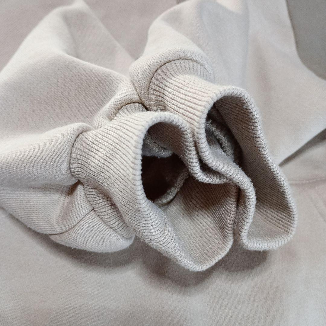 美品☆MIRROR9 ICONパーカー ベージュ アイコン裏起毛Mサイズ男女兼用