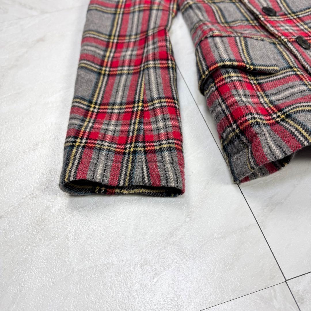 美品 ジュンヤワタナベ コムデギャルソン チェック ダブル ウール ジャケット