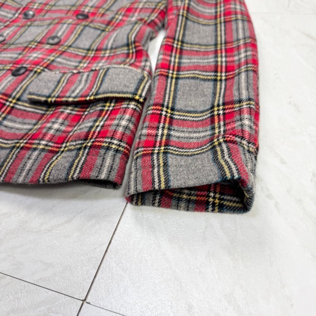 美品 ジュンヤワタナベ コムデギャルソン チェック ダブル ウール ジャケット