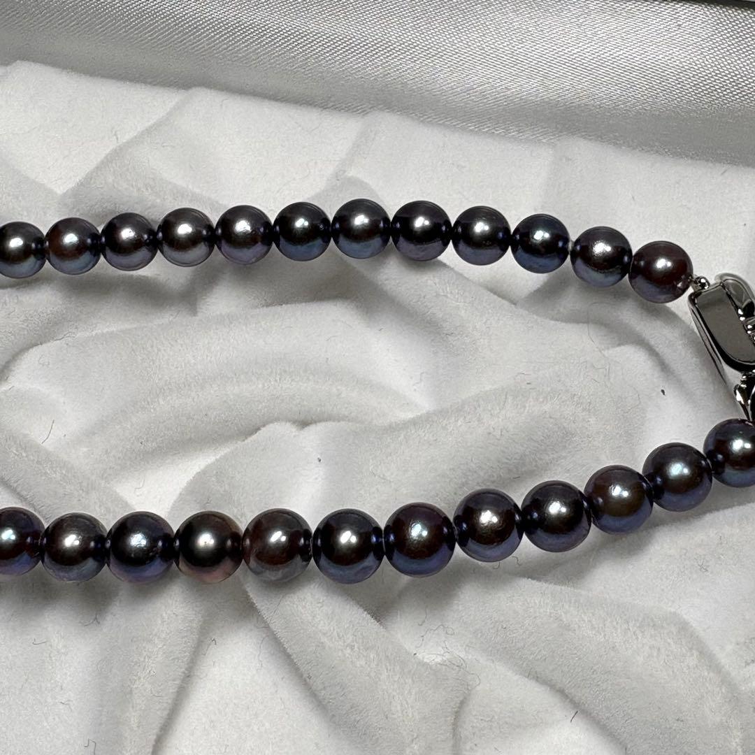 【極美品】テリ抜群 あこや パール ネックレス 約6~6.5mm 42cm SV
