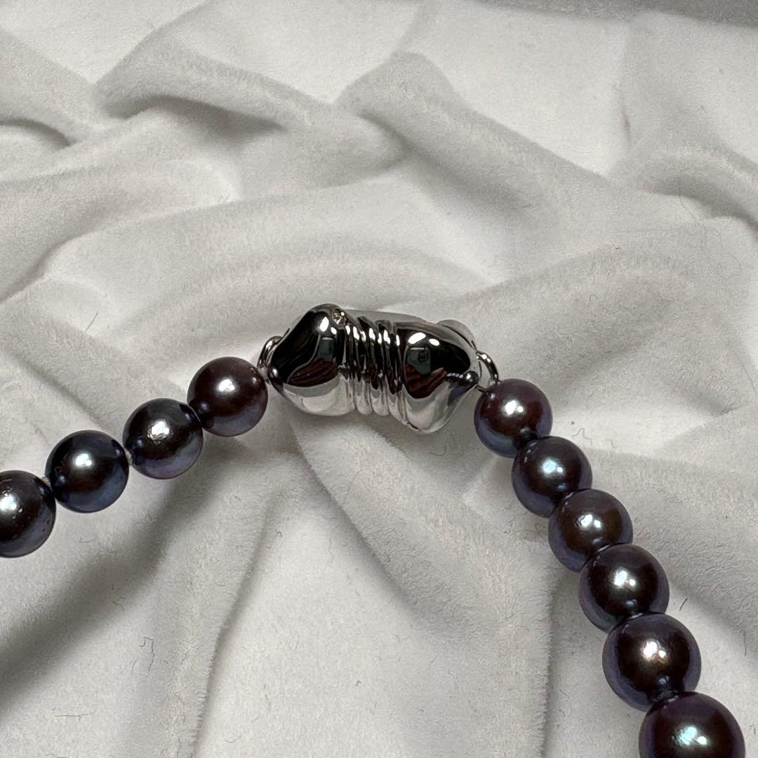 【極美品】テリ抜群 あこや パール ネックレス 約6~6.5mm 42cm SV