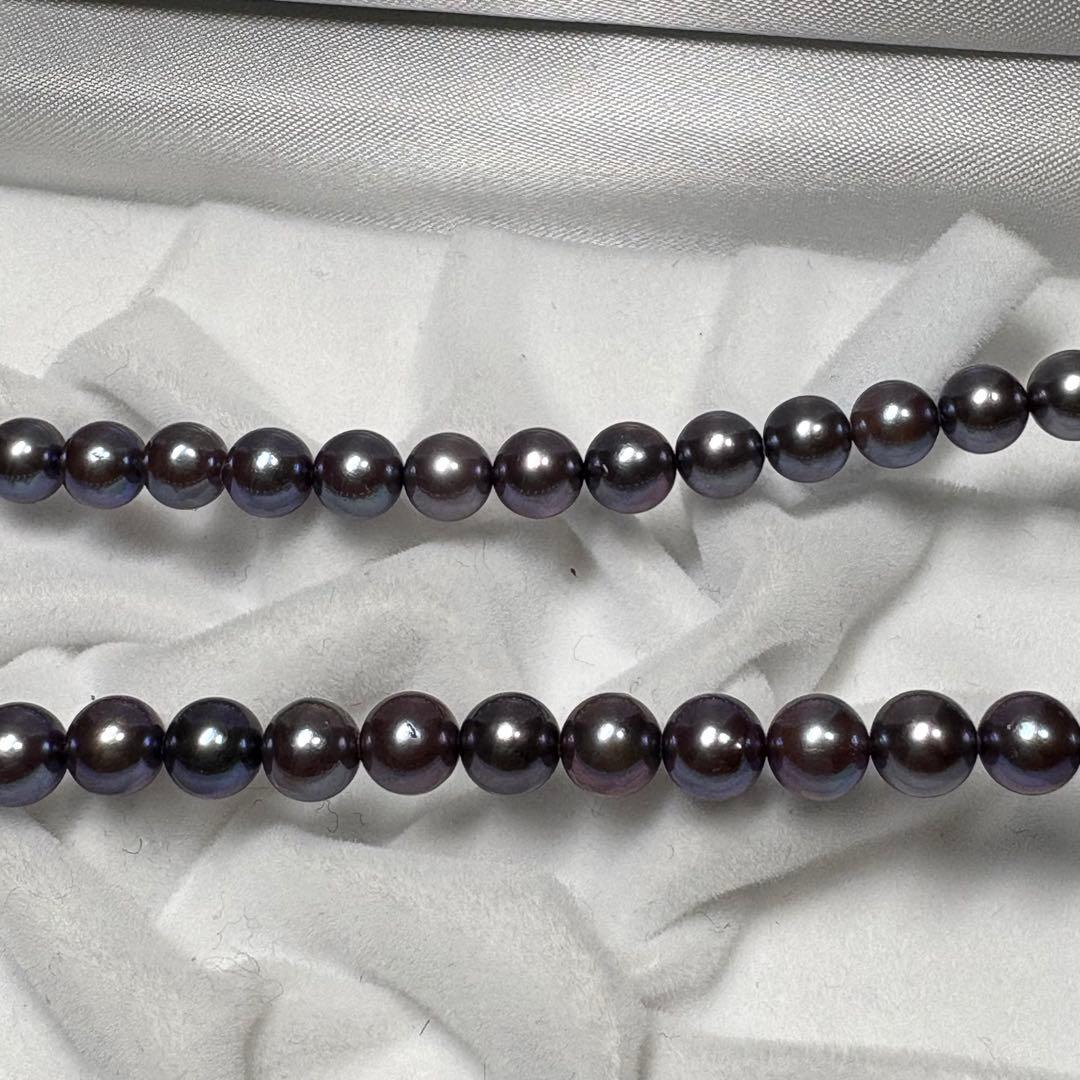 【極美品】テリ抜群 あこや パール ネックレス 約6~6.5mm 42cm SV