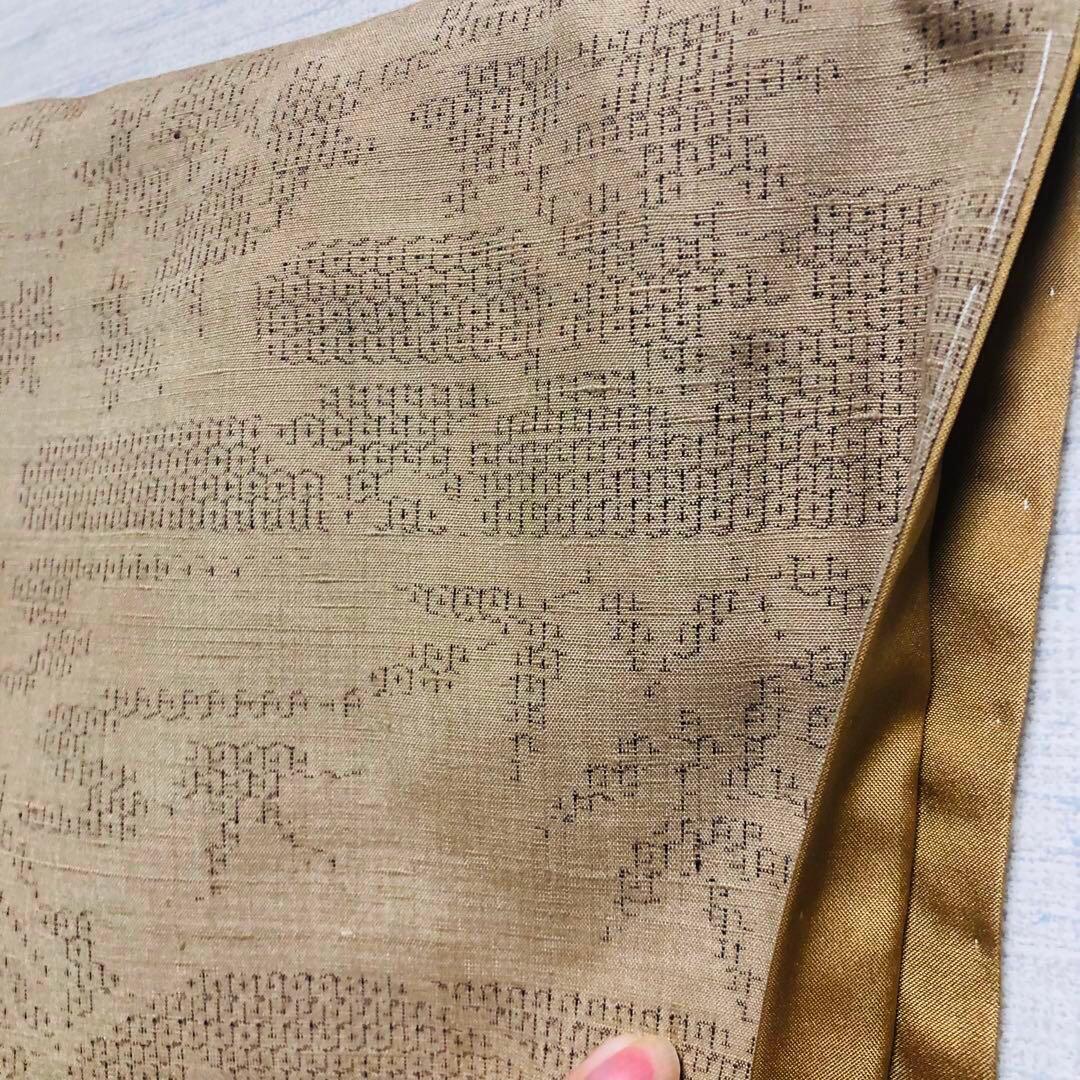 【未使用　トールサイズ】結城紬　奥順 練　御所解　袷　裄丈71.5 身丈169