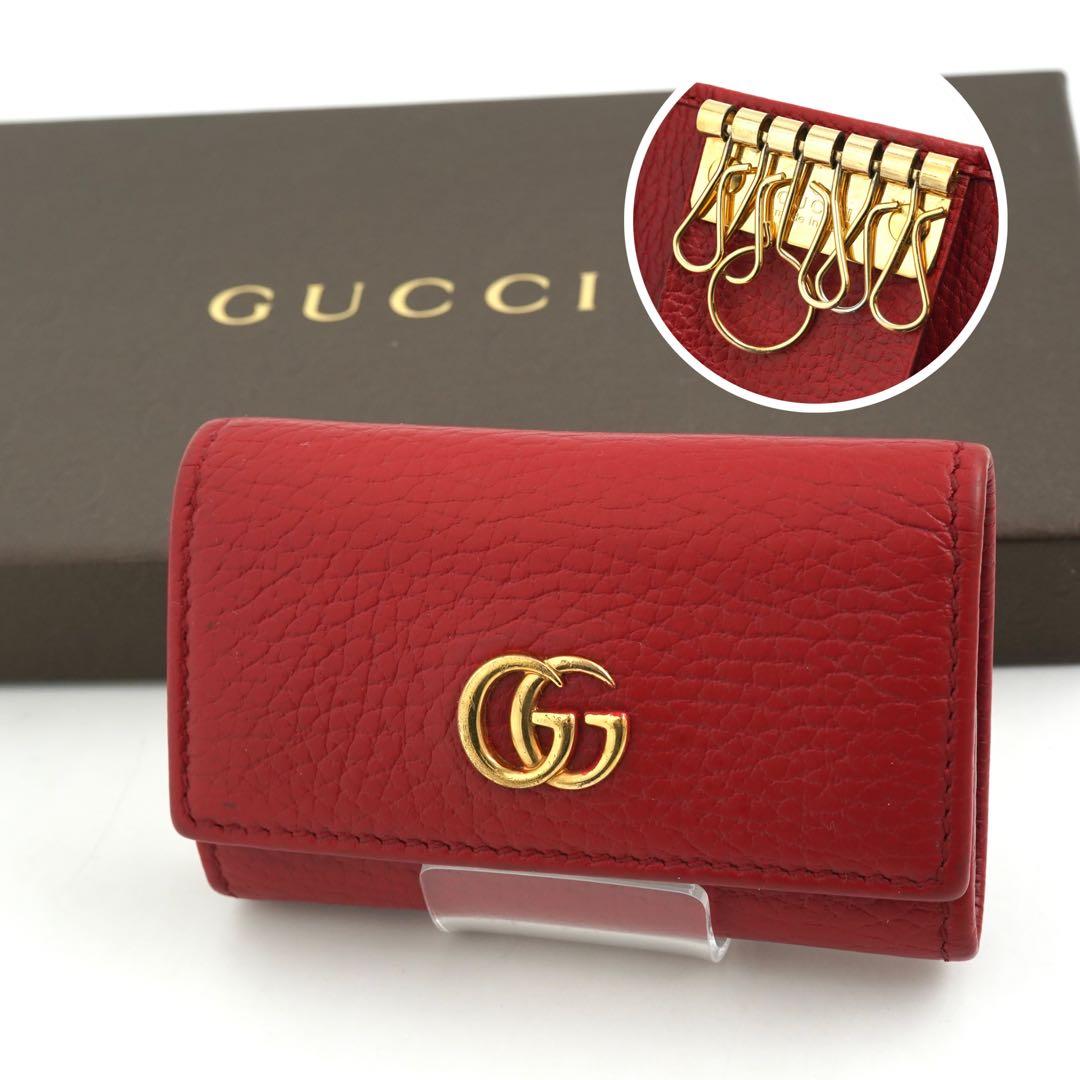 ✨専用✨　GUCCI キーケース　キーリング　マーモン　6連　GG レッド