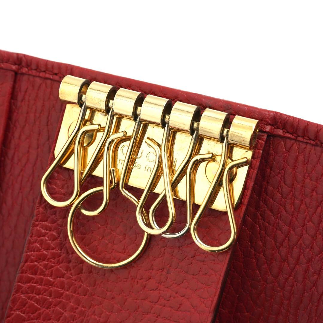✨専用✨　GUCCI キーケース　キーリング　マーモン　6連　GG レッド