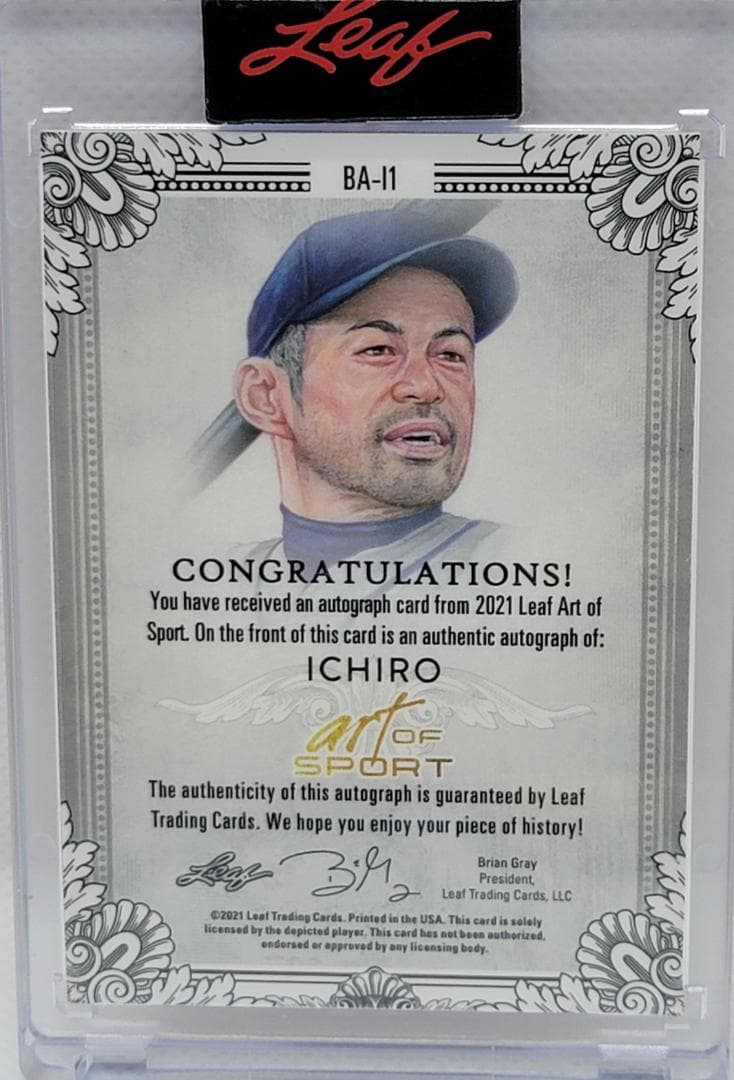 MLB☆イチロー 2021 Leaf Art 15枚限定直筆サインカード