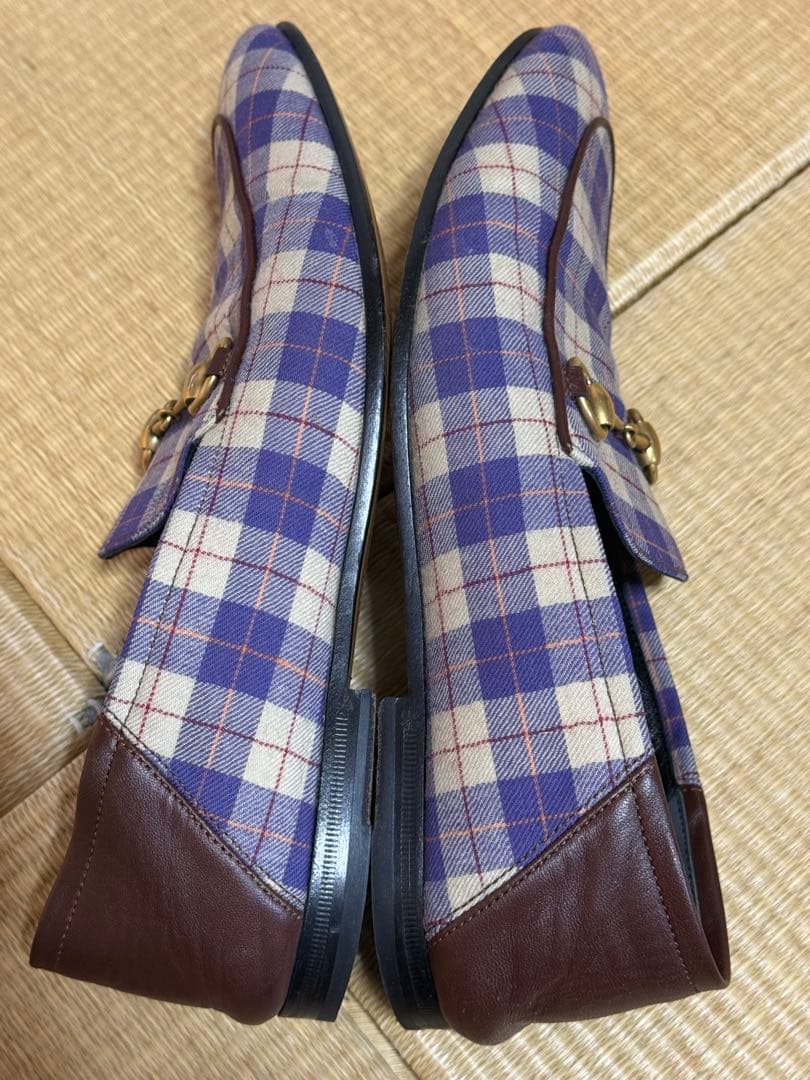 GUCCI チェック柄 ローファー　ミケーレ