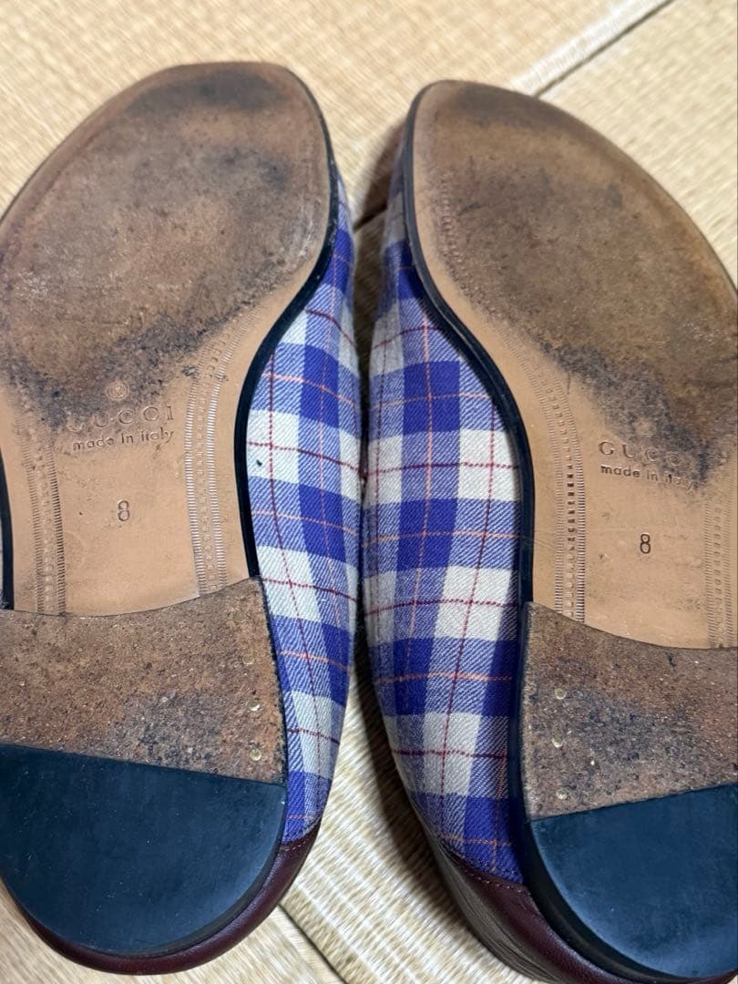 GUCCI チェック柄 ローファー　ミケーレ