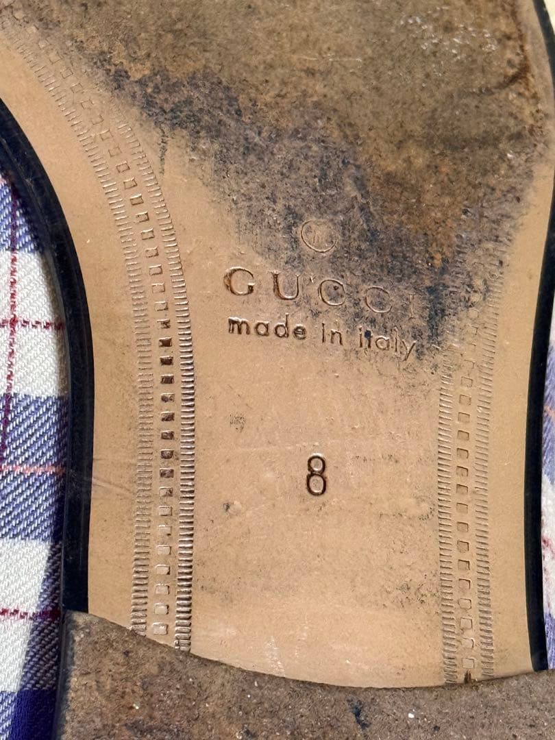 GUCCI チェック柄 ローファー　ミケーレ