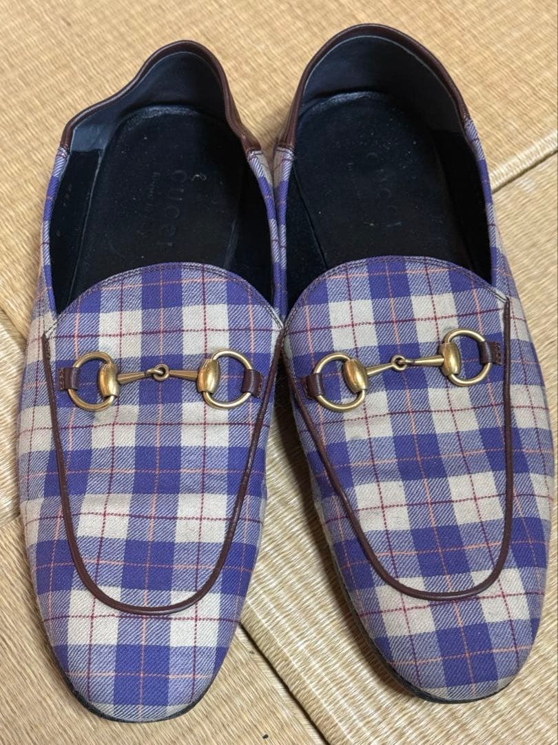 GUCCI チェック柄 ローファー　ミケーレ