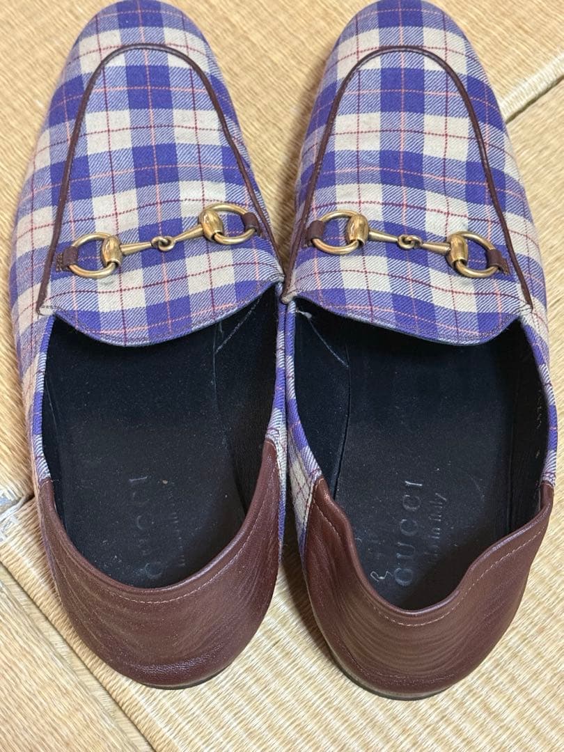 GUCCI チェック柄 ローファー　ミケーレ
