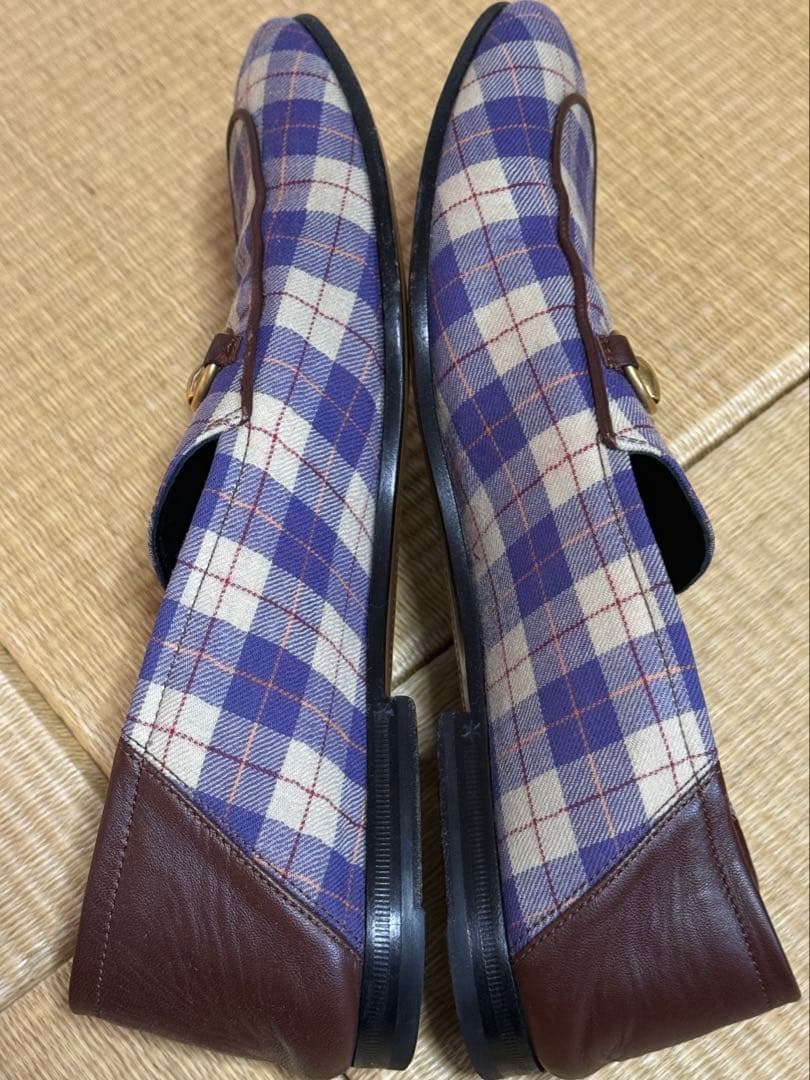 GUCCI チェック柄 ローファー　ミケーレ