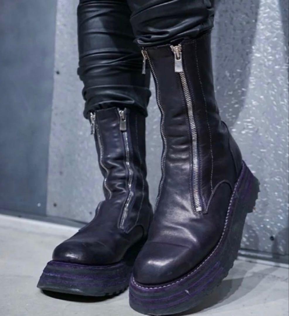 GUIDI 525V-Matrix ダブルジップブーツ