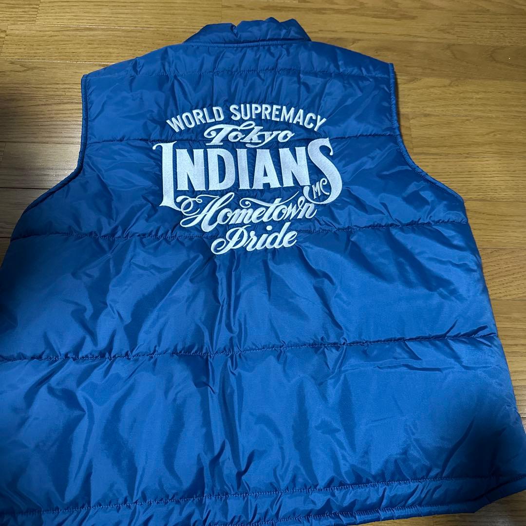 TOKYO INDIANS MC ダウンベスト 青