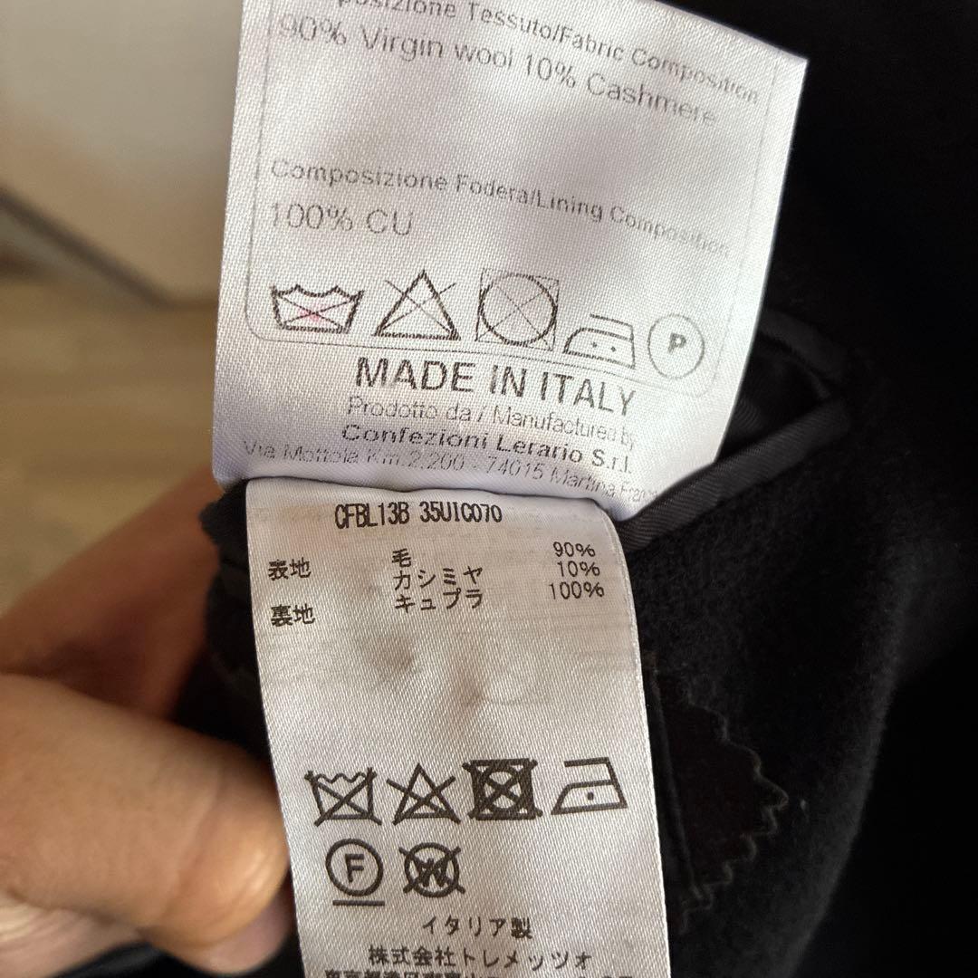TAGLIATORE ブラック チェスターコート　46