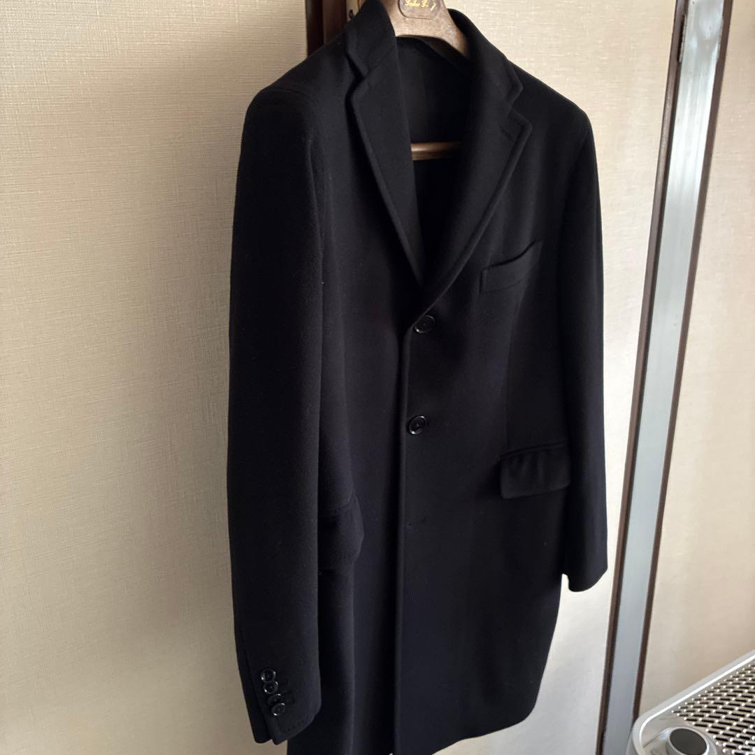 TAGLIATORE ブラック チェスターコート　46