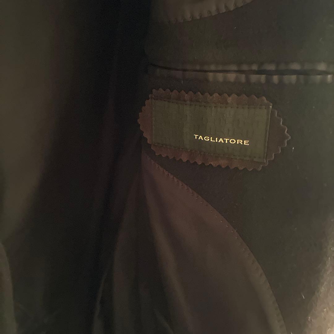 TAGLIATORE ブラック チェスターコート　46