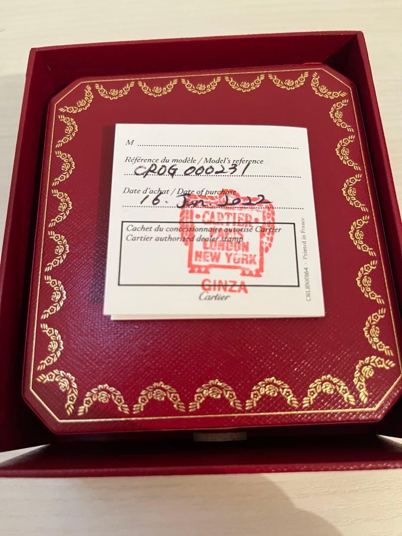 【超美品】Santos de Cartier カフスリンスクス(保証書あり