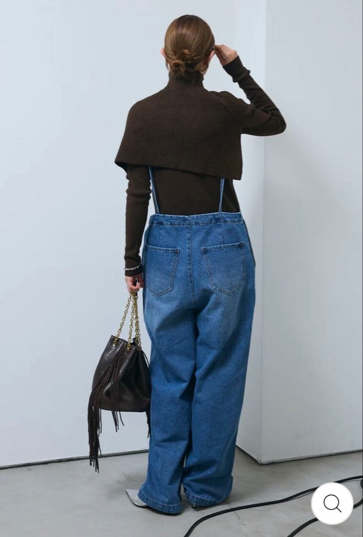 新品未使用★IAM(イアム)ケープアンサンブルニット&ジップサロペット