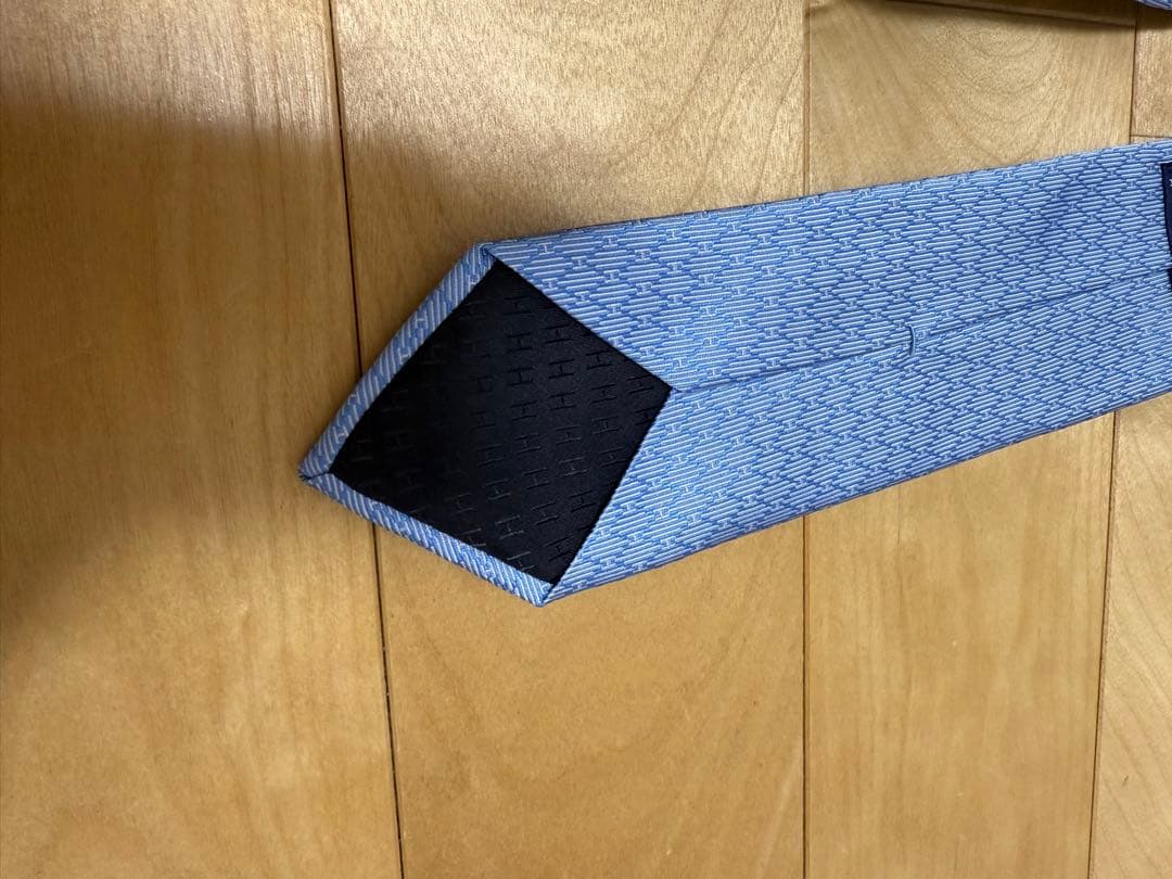 HERMES ネクタイ エルメス ブルー ライトブルー