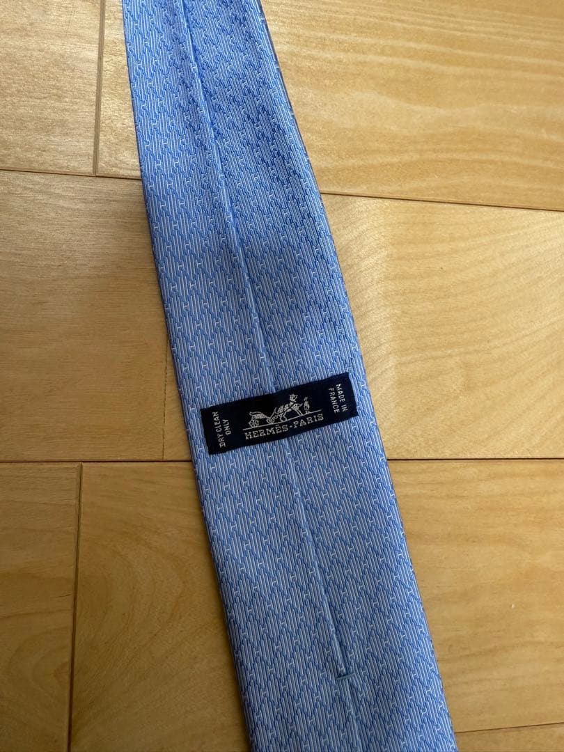 HERMES ネクタイ エルメス ブルー ライトブルー