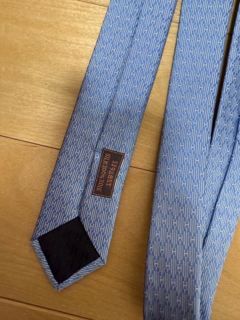 HERMES ネクタイ エルメス ブルー ライトブルー