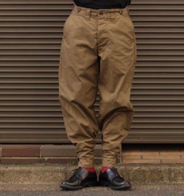 ウエアハウス w36 lot1205 ミリタリーパンツ 両玉縁 硫化染めコットン