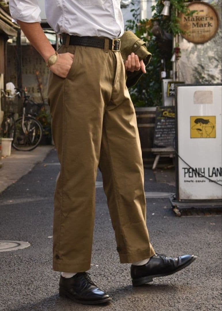 ウエアハウス w36 lot1205 ミリタリーパンツ 両玉縁 硫化染めコットン