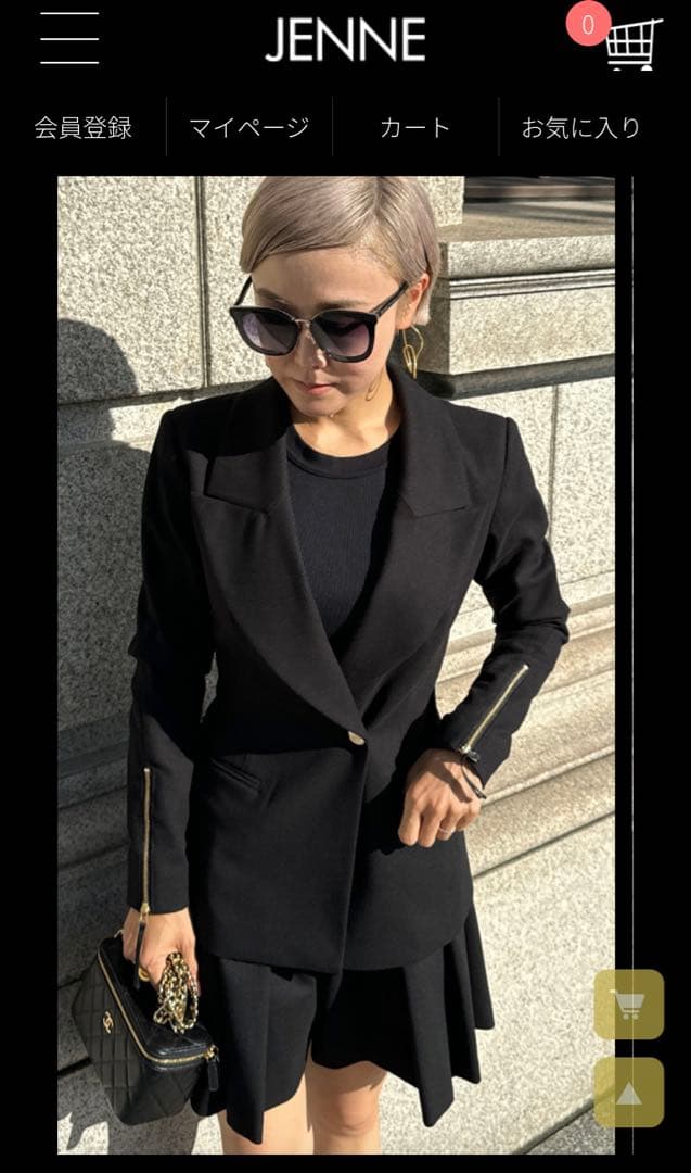 ☆【試着のみ❗️】JENNEジェンヌ シャープカラー テーラージャケット ☆