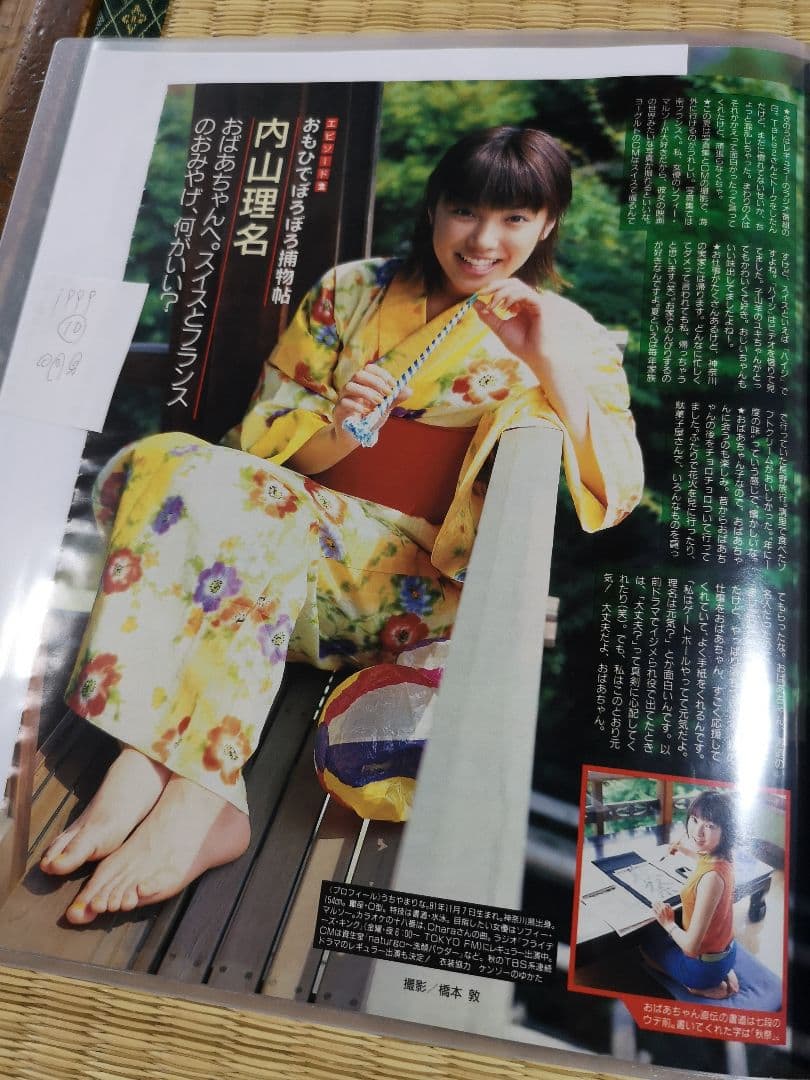 内山理名(1冊200円計算)144冊分約250ページ　切り抜きしファイリング済み