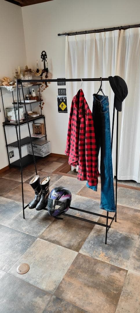 アイアン ハンガーラック 下段２本 店舗什器 分解 スチール 展示 棚 仕入れ