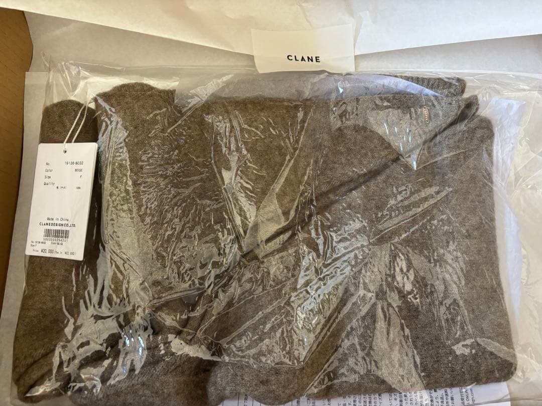 【新品】CLANE クラネ YAK KNIT TRIANGULAR STOLE