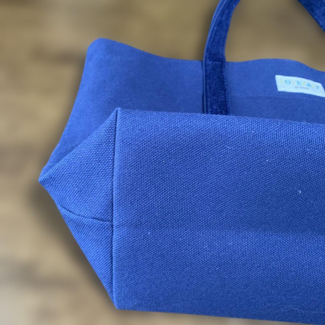 フェイラー　オールドテディ　ワッペントートバッグ　サイズ大　ネイビー